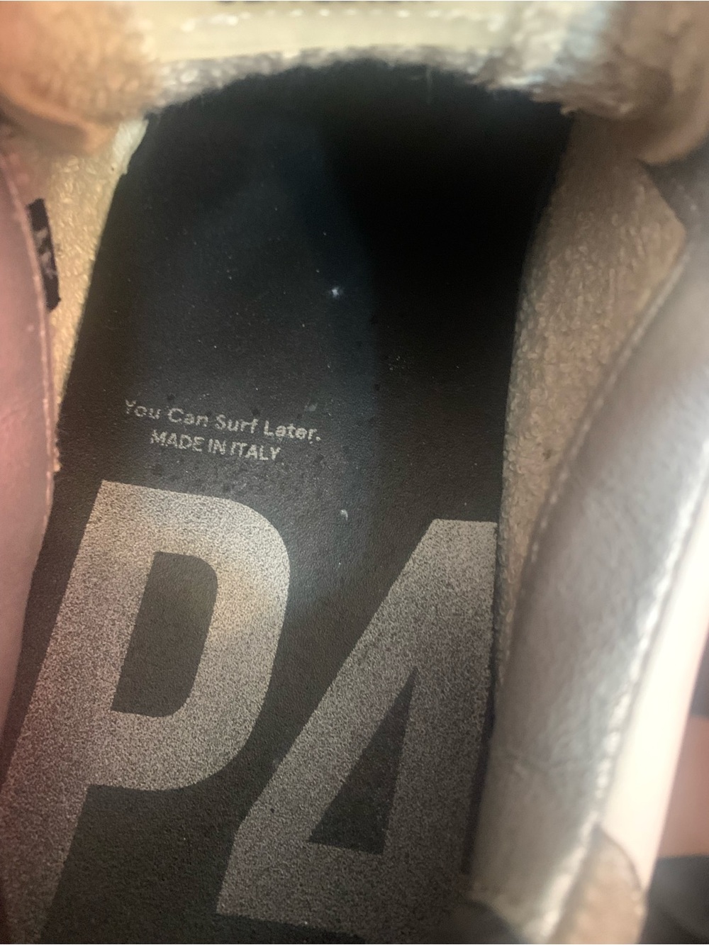You Can Surf Later Made in Italy Leather Sneaker Insole - Black